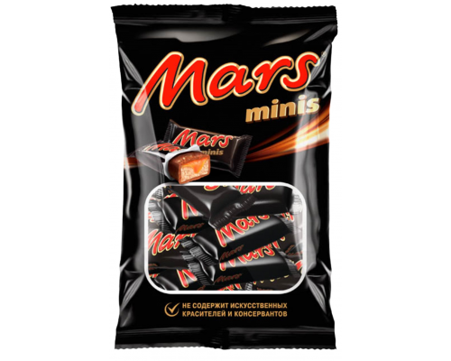 Конфеты MARS Minis c нугой и карамелью, 182г, Россия, 182 г