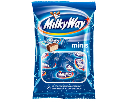 Конфеты MILKY WAY Minis с молочным суфле, 176г, Россия, 176 г