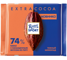 Шоколад темный RITTER SPORT 74% какао, 100г, Германия, 100 г