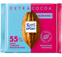 Шоколад молочный RITTER SPORT 55% какао, 100г, Германия, 100 г