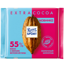 Шоколад молочный RITTER SPORT 55% какао, 100г, Германия, 100 г