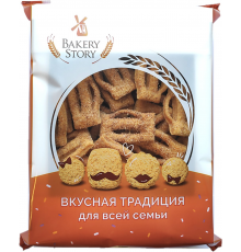 Изделие сдобное BAKERY STORY Хрустинетты с корицей, 400г, Россия, 400 г