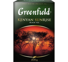 Чай черный GREENFIELD Kenyan Sunrise листовой, 200г, Россия, 200 г