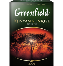 Чай черный GREENFIELD Kenyan Sunrise листовой, 200г, Россия, 200 г