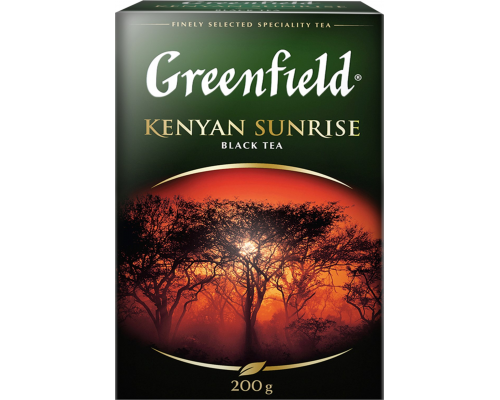 Чай черный GREENFIELD Kenyan Sunrise листовой, 200г, Россия, 200 г