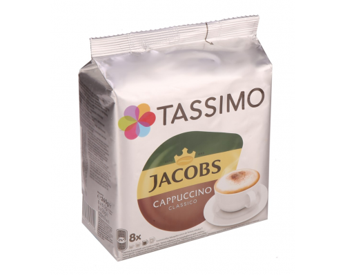 Напиток кофейный в капсулах TASSIMO Jacobs Cappuccino, 8кап, Германия, 8 кап