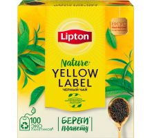 Чай черный LIPTON Yellow Label, 100пак, Россия, 100 пак