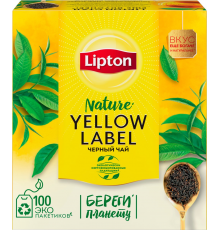 Чай черный LIPTON Yellow Label, 100пак, Россия, 100 пак