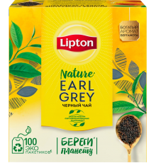 Чай черный LIPTON Earl Grey Tea байховый, 100пак, Россия, 100 пак