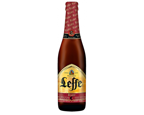 Напиток пивной темный LEFFE Ruby пастеризованный, 5%, 0.33л, Бельгия, 0.33 L