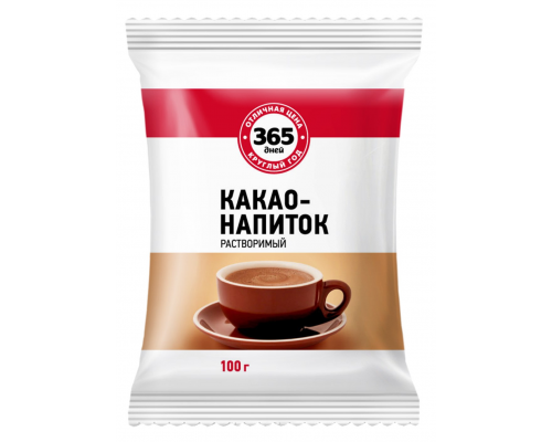 Какао-напиток растворимый 365 ДНЕЙ, 100г, Россия, 100 г