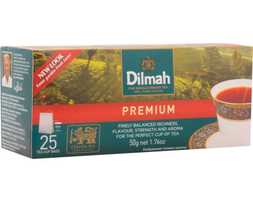 Чай черный DILMAH Цейлонский, 25пак, Шри-Ланка, 25 пак