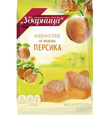 Мармелад УДАРНИЦА со вкусом персика, 325г, Россия, 325 г