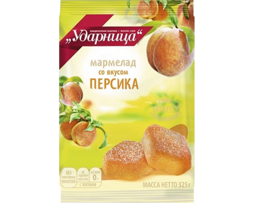 Мармелад УДАРНИЦА со вкусом персика, 325г, Россия, 325 г