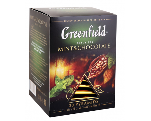 Чай черный GREENFIELD Mint&Chocolate, 20пир, Россия, 20 пир