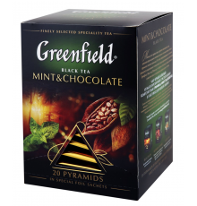 Чай черный GREENFIELD Mint&Chocolate, 20пир, Россия, 20 пир