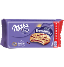 Печенье MILKA Sensations с тающей начинкой и кусочками молочного шоколада, 156г, Польша, 156 г