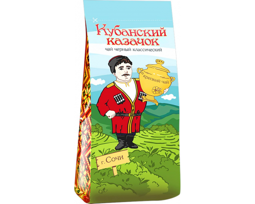 Чай черный КУБАНСКИЙ КАЗАЧОК Классический листовой, 75г, Россия, 75 г