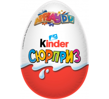 Яйцо шоколадное KINDER Surprise из молочного шоколада с игрушкой, 20г, Россия, 20 г