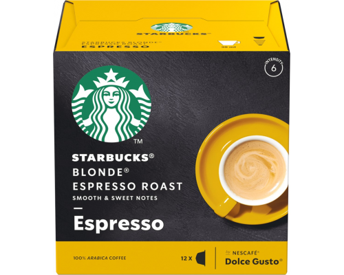 Кофе молотый в капсулах STARBUCKS Blonde Espresso Roast натуральный жареный, 12кап, Великобритания, 66 г