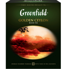 Чай черный GREENFIELD Golden Ceylon Цейлонский, 100пак, Россия, 100 пак