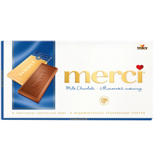 Шоколад молочный MERCI, 100г, Германия, 100 г