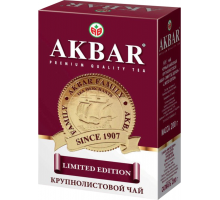 Чай черный AKBAR Limited Edition байховый, листовой, 200г, Россия, 200 г