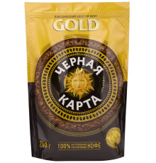 Кофе растворимый ЧЕРНАЯ КАРТА Gold, 240г, Россия, 240 г