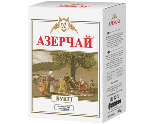 Чай черный AZERCAY Букет листовой, 100г, Россия, 100 г