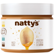 Паста арахисовая NATTYS Хрустящая с медом, 325г, Россия, 325 г