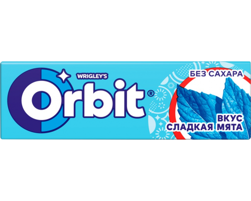 Жевательная резинка ORBIT Сладкая мята, 13,6г, Россия, 13,6 г