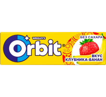 Жевательная резинка ORBIT Клубника-банан, 13,6г, Россия, 13,6 г