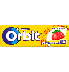 Жевательная резинка ORBIT Клубника-банан, 13,6г, Россия, 13,6 г