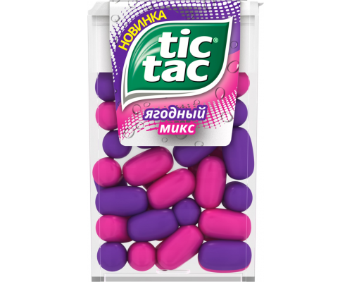 Драже TIC TAC Ягодный микс (малина, голубика), 16г, Ирландия, 16 г