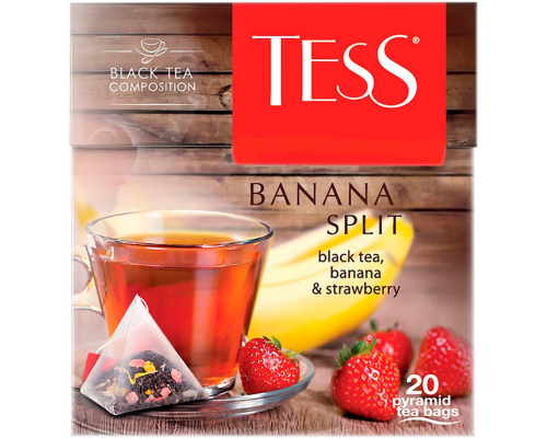 Чай черный TESS Banana Split, 20пир, Россия, 20 пир