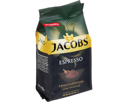 Кофе молотый JACOBS Espresso натуральный жареный, 230г, Россия, 230 г