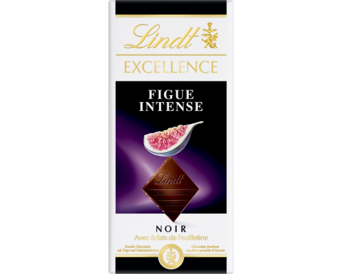 Шоколад темный LINDT Excellence Figue Intense инжир, 100г, Швейцария, 100 г