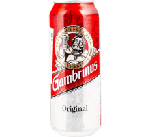 Пиво светлое GAMBRINUS Original фильтрованное пастеризованное, 4,3%, ж/б, 0.5л, Словакия, 0.5 L