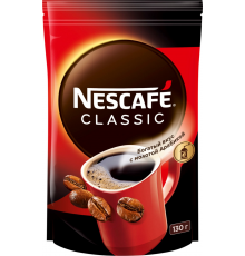 Кофе растворимый с добавлением молотого NESCAFE Classic, 130г, Россия, 130 г