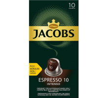 Кофе молотый в капсулах JACOBS Espresso 10 Intenso натуральный жареный, 10кап, Франция, 52 г