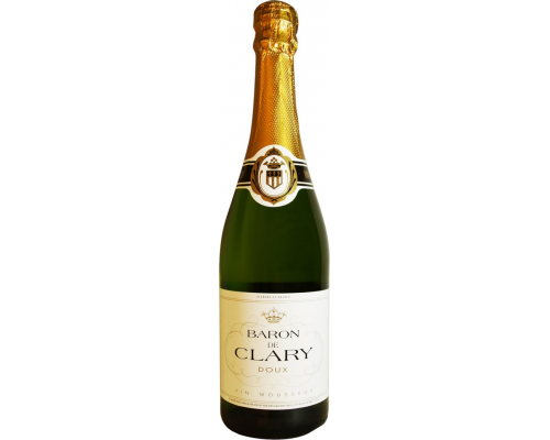 Вино игристое BARON DE CLARY белое полусладкое, 0.75л, Франция, 0.75 L