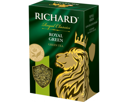 Чай зеленый RICHARD Royal Green, листовой, 90г, Россия, 90 г