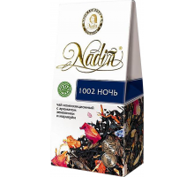 Чай черный и зеленый NADIN 1002 Ночь ароматизированный листовой, 50г, Россия, 50 г