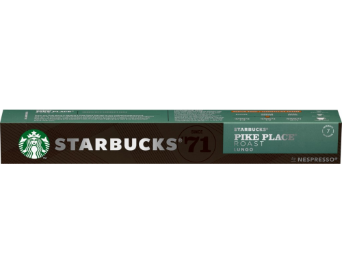 Кофе молотый в капсулах STARBUCKS Pike Place Roast Lungo жареный, 10кап, Швейцария, 10 кап