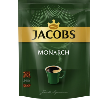 Кофе растворимый JACOBS Monarch натуральный сублимированный, 240г, Россия, 240 г