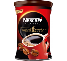 Кофе растворимый NESCAFE Classic ж/б, 230г, Россия, 230 г