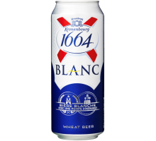 Напиток пивной KRONENBOURG 1664 Blanc ароматизированный, 4,5%, ж/б, 0.45л, Россия, 0.45 L