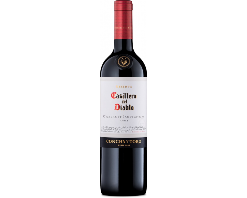 Вино CONCHA Y TORO CASILLERO DEL DIABLO Каберне Совиньон выдержанное красное сухое, 0.75л, Чили, 0.75 L