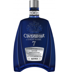 Коньяк СТАРЕЙШИНА in Single Barrel 7 лет КВ выдержанный 45%, 0.5л, Россия, 0.5 L