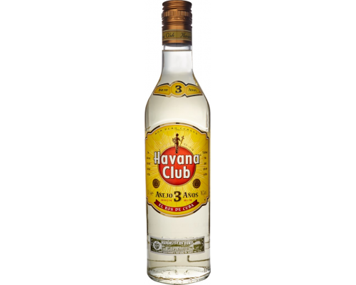 Ром HAVANA CLUB Anejo выдержанный 3 года 40%, 0.5л, Куба, 0.5 L